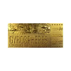 Image of Fanattik Jurassic World 24k Gold Plated Gyrosphere Ticket