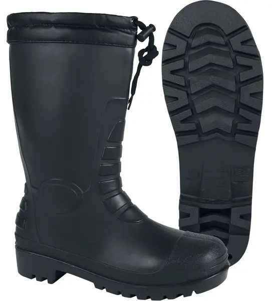 Image of Brandit Everglade Wellington Boots with Lining Gumboots black