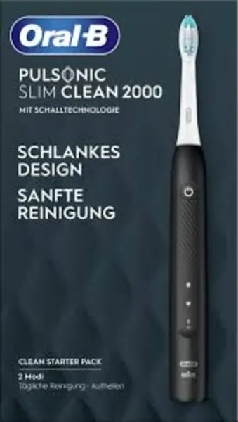 Image of Oral B Pulsonic Slim Clean 2000 Black Sonic Electric Toothbrush