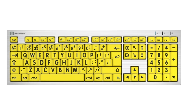 Image of Logickeyboard LKB-LPRNTBY-CWMU-UK keyboard Home/Office USB QWERTY Engl