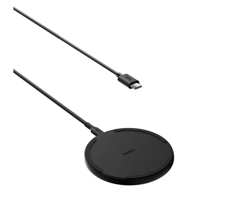 Image of Belkin WIA012HQBK mobile device charger Smartphone Black AC Wireless charging Fast charging Indoor WIA012HQBK