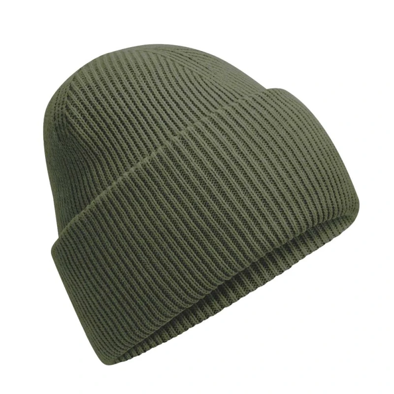Image of Beechfield Mens Classic Deep Cuffed Beanie in Dark Olive Dark Olive Male One Size