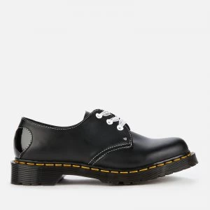 Image of Dr. Martens Womens 1461 Hearts Smooth Leather 3-Eye Shoes - Black - UK 6