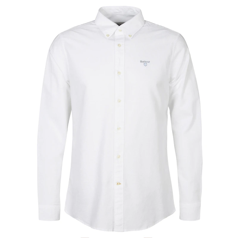 Image of Barbour Mens Oxford Shirt White WH11 male 3XL