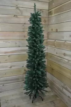 Image of 220cm (7ft 3") Premier Pencil Style Slim Christmas Tree in Green