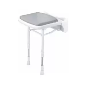 Image of AKW - 2000 Series Compact Fold Up Padded Shower Seat Grey