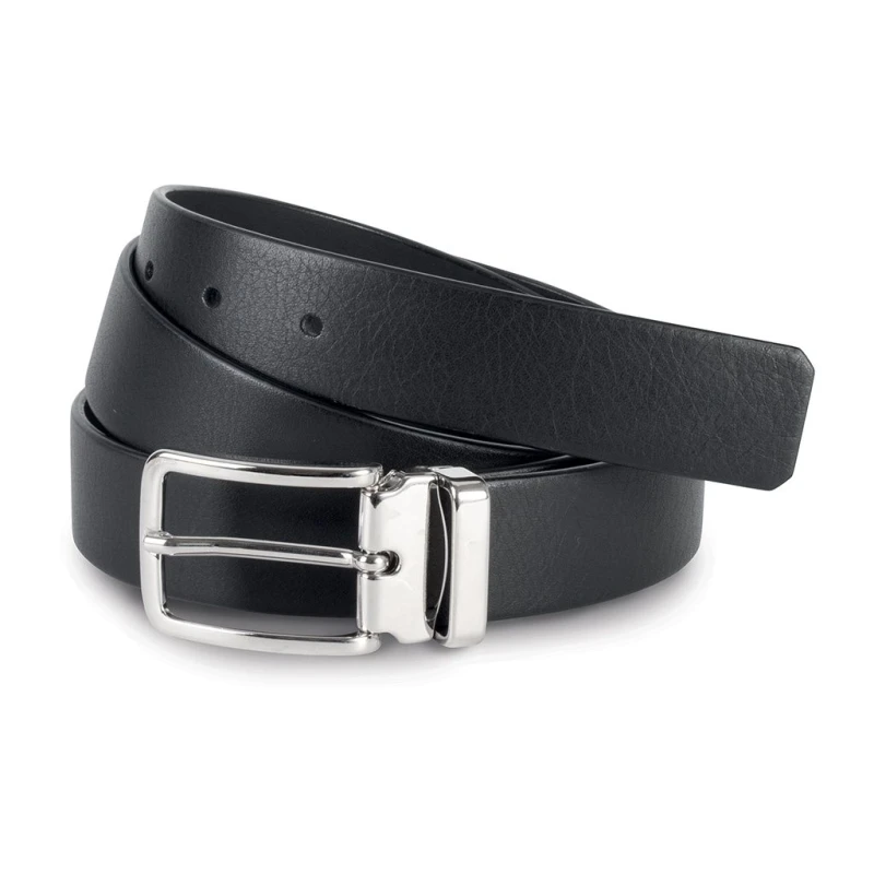 Image of K-UP Mens Classic Leather Belt in Black Male One Size