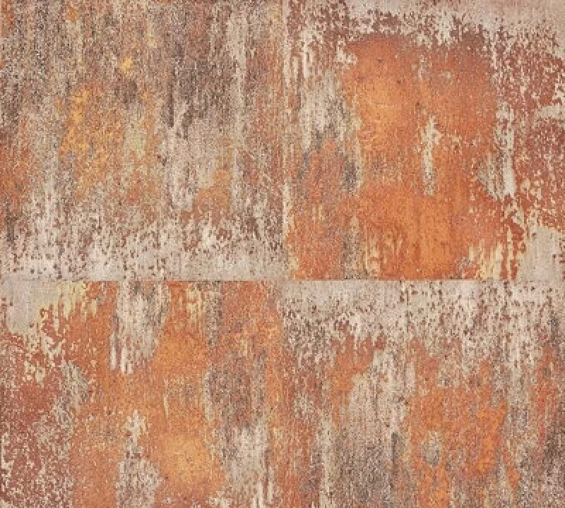 Image of As Creation Rustic Metal Panel Sheet Brown Grey Metallic Wallpaper 361182