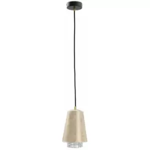 Image of Keter Molly Dome Pendant Ceiling Light Crystal Gold, 17cm, 1x E27