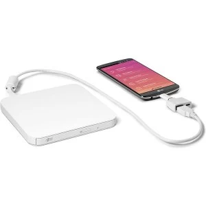 Image of Hitachi-LG GP95NW70.AHLE10B White Ultra Slim Portable DVD Writer with Android Support