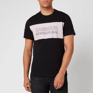 Image of Barbour International Mens Panel Logo T-Shirt - Black - S