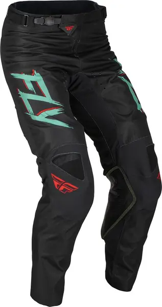 Image of Fly Racing MX Pants Kinetic S.E. Rave Black Mint Red 36