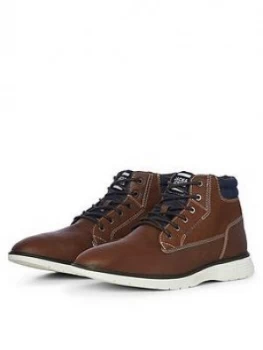 Image of Jack & Jones Duston Faux Leather Lace Up Boots