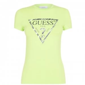 Image of Guess Ambra T Shirt - Yellow Glow