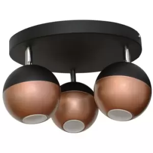 Image of Helam Midway Spotlight Clusters Black, Copper 40cm
