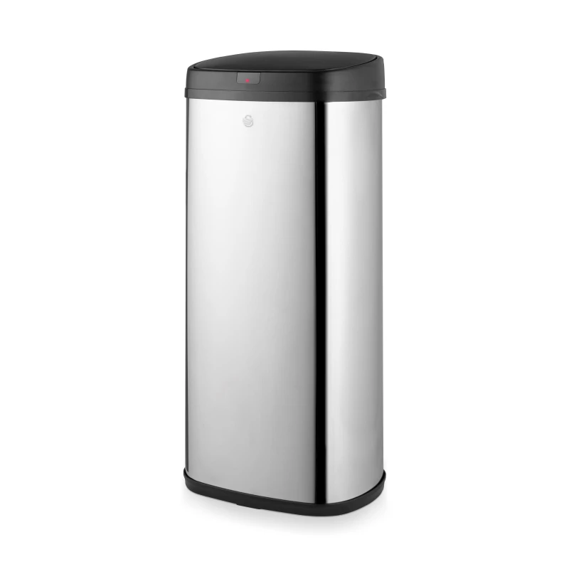 Image of Swan 50L Square Sensor Bin w/Black Stainless Steel unisex Medium