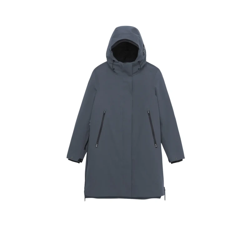Image of Krakatau Womens hooded parka Krakatau Mercury Gris Female M