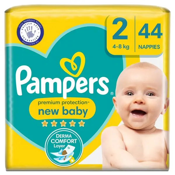 Image of Pampers New Baby Size 2 44 Nappies