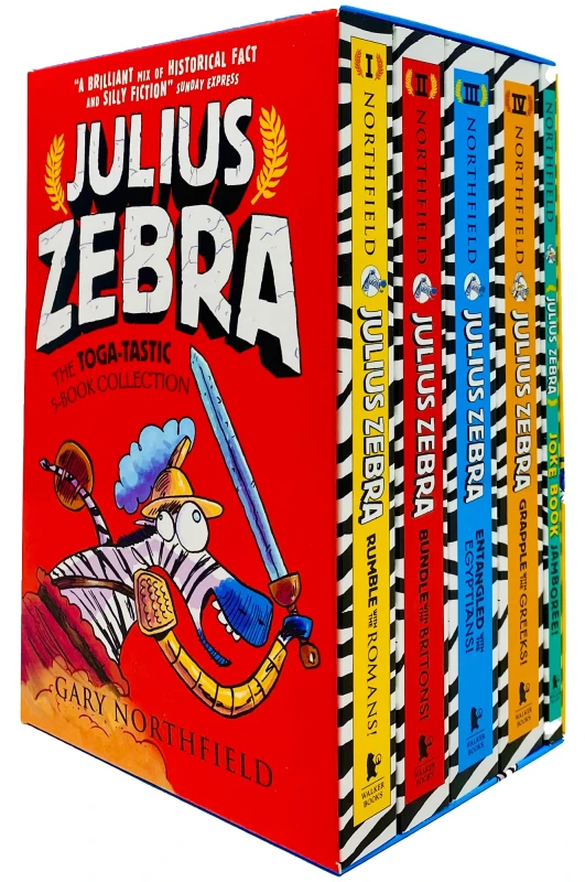 Image of Julius Zebra Series Box Set Gary Northfield Complete Five Book Collection Paperback Gary Northfield Books