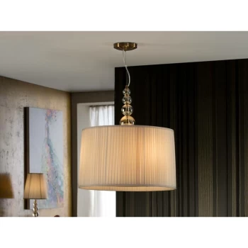 Image of Schuller Lighting - Schuller Mercury - 3 Light Round Crystal Ceiling Pendant Champagne, E27