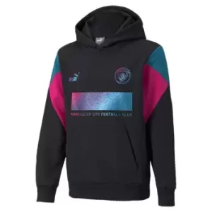 Image of Puma Manchester City FC Culture Hoodie Junior Boys - Black