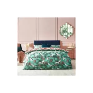 Image of Furn Botanical Duvet Cover Set (Single) (Duck Egg Blue) - Duck Egg Blue