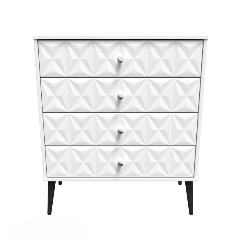 Image of Toledo 4 Drawer Chest In White Matt (Ready Assembled)