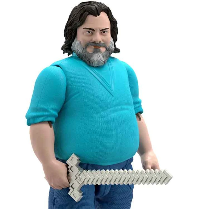 Image of Minecraft Steve Large-Scale Action Figure, 12-Inch Character Collectible Inspired By The Movie One Colour WDXDB Unisex