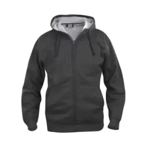 Image of Clique Mens Basic Full Zip Hoodie (S) (Anthracite Melange)