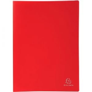 Image of Exacompta Display Book 85105E A4 Red 100 Pockets Pack of 8