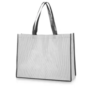 Image of Bullet Stripy Shopper (One Size) (Solid Black)