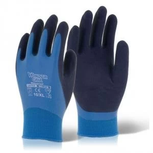 Image of Wonder Grip Water resistant Aqua Glove Medium Blue Ref WG318M Pack 12