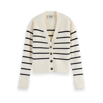 Image of Scotch and Soda V Neck Cardigan - White