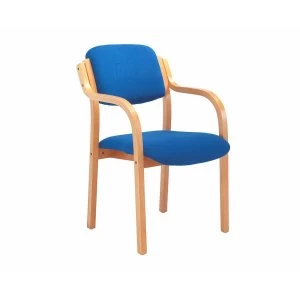 Image of TC Office Renoir Wooden Frame Armchair, Royal Blue
