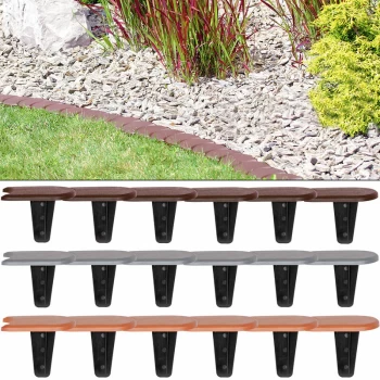 Image of Lawn Edge Garden Boarder Palisade Fence Border Edging grau / 3,8m (de)