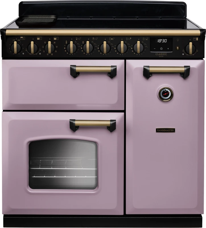 Image of Rangemaster CLDL90EIPHTH/AB1 Classic Deluxe 90cm Induction Range Cooker Antique Brass Trim 18406 - HEATHER CLDL90EIPHTH/AB1