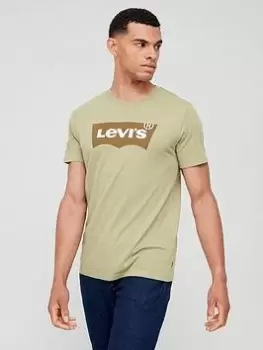 Image of Levis Levis Large Logo T-Shirt, Khaki, Size L, Men