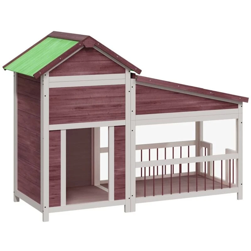 Image of VIDAXL Vidaxl - Dog Kennel Mocha 143x60.5x109cm Solid Wood Pine 8720845798376