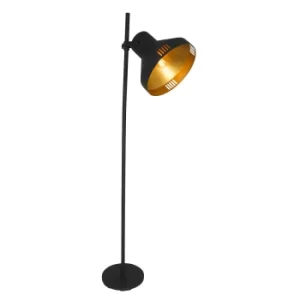 Image of Evy Task Floor Lamp Black Matt, Gold