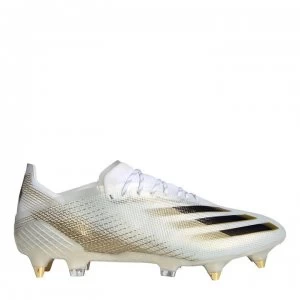 Image of adidas X Ghosted.1 Football Boots Soft Ground - White/MetGold