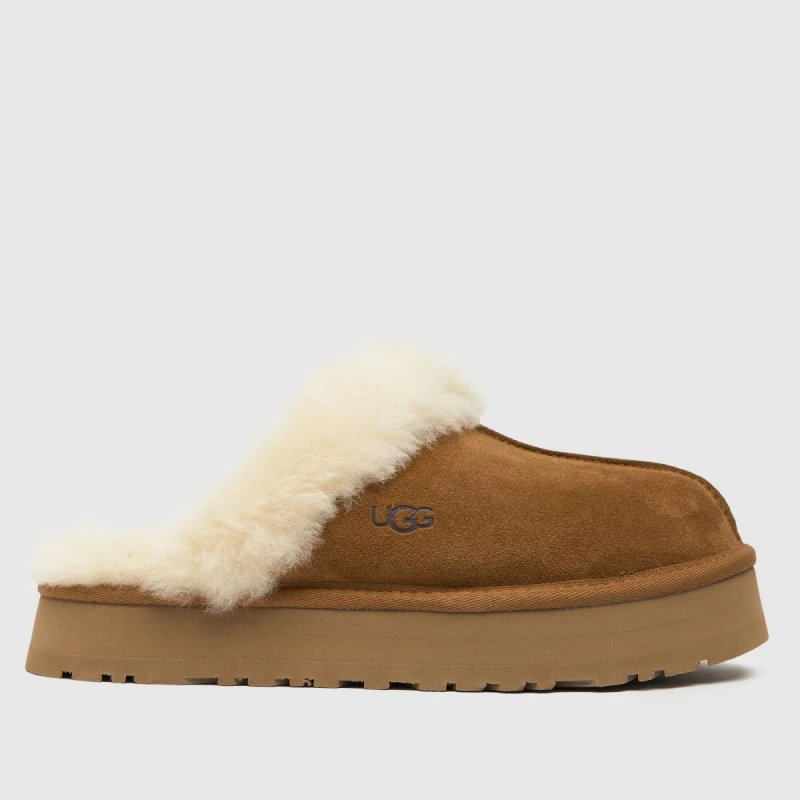 Image of UGG disquette slippers in chestnut Tan UK 3 (EU 36)
