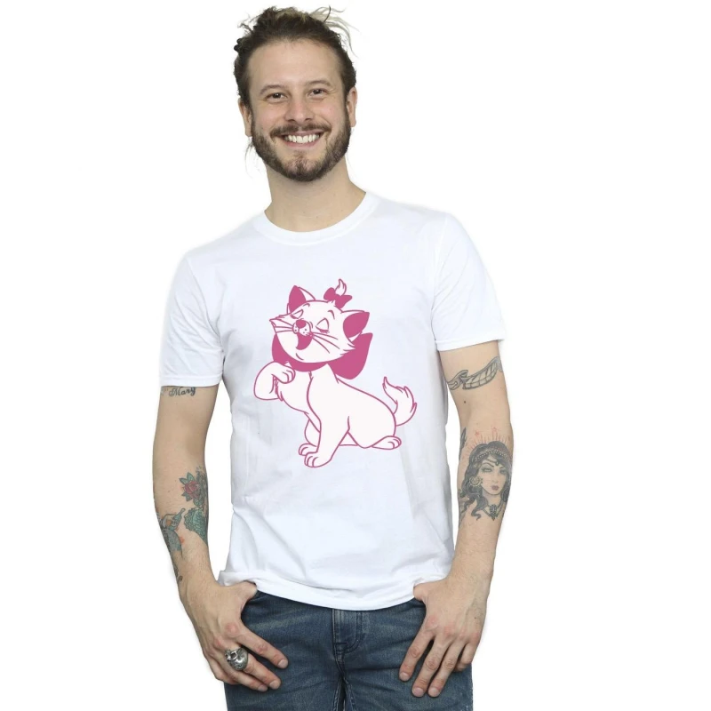 Image of Disney Men The Aristocats Marie T-Shirt in White Size: Small White S Male 5059934405752