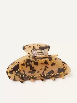 Image of Accessorize Stud Tort Claw Clip, Green, Women