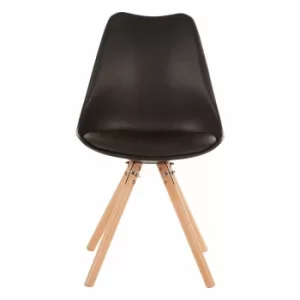 Image of Premier Housewares Stockholm Chair with Tapered Legs, black