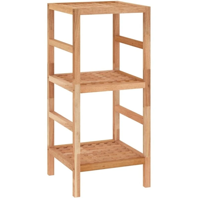 Image of VIDAXL Bathroom Shelf 35.5x35.5x79cm Solid Wood Walnut Vidaxl 8720287220442