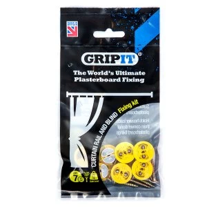 Image of Grip It GripIt 15mm Curtain and Blind Fixing Kit for Plasterboard Walls