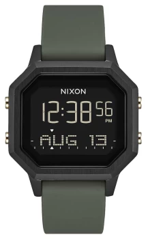 Image of Nixon Siren SS Black / Fatigue Digital Black Silicone Watch