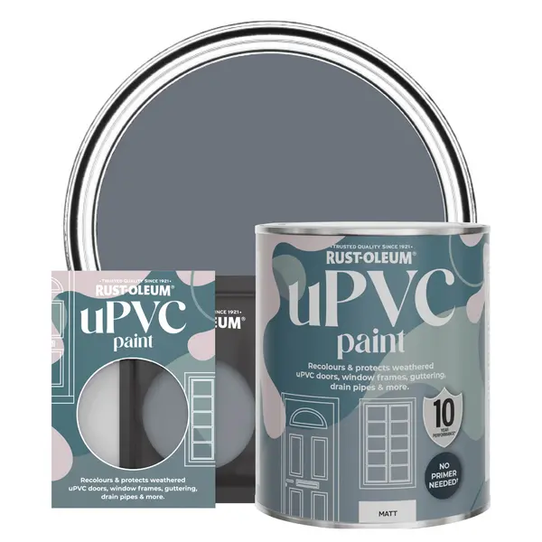 Image of Rust-Oleum uPVC Paint, Matt Finish - MARINE GREY - 750ml