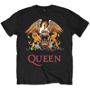 Image of Queen - Classic Crest Unisex Medium T-Shirt - Black