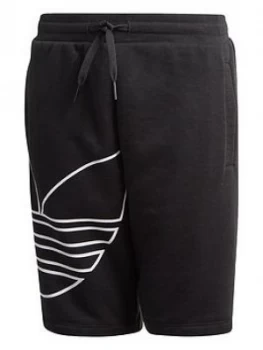 Image of Boys, adidas Originals Childrens Big Trefoil Shorts - Black, Size 7-8 Years